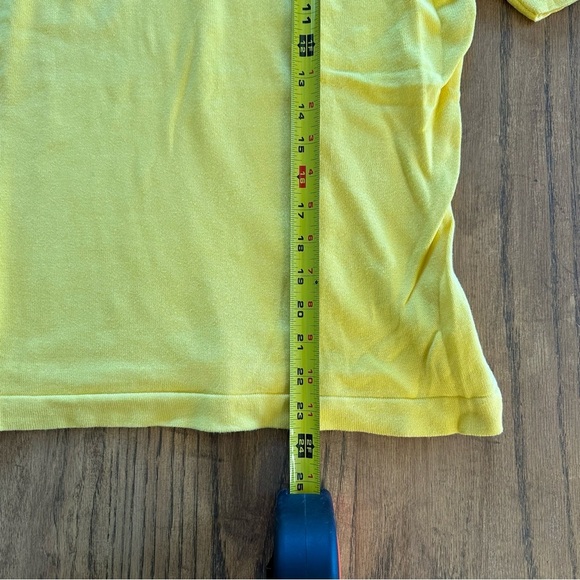 Sophisticates Pendleton Petite Medium Yellow Short Sleeve Top Vintage Cotton - Picture 7 of 7